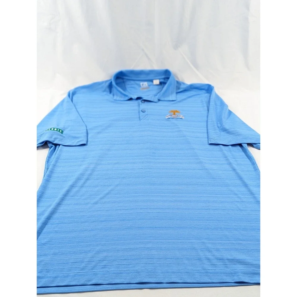 Cutter & Buck Oak Tree National  DryTec Senior Open 2014 Blue Heathered‎ XL